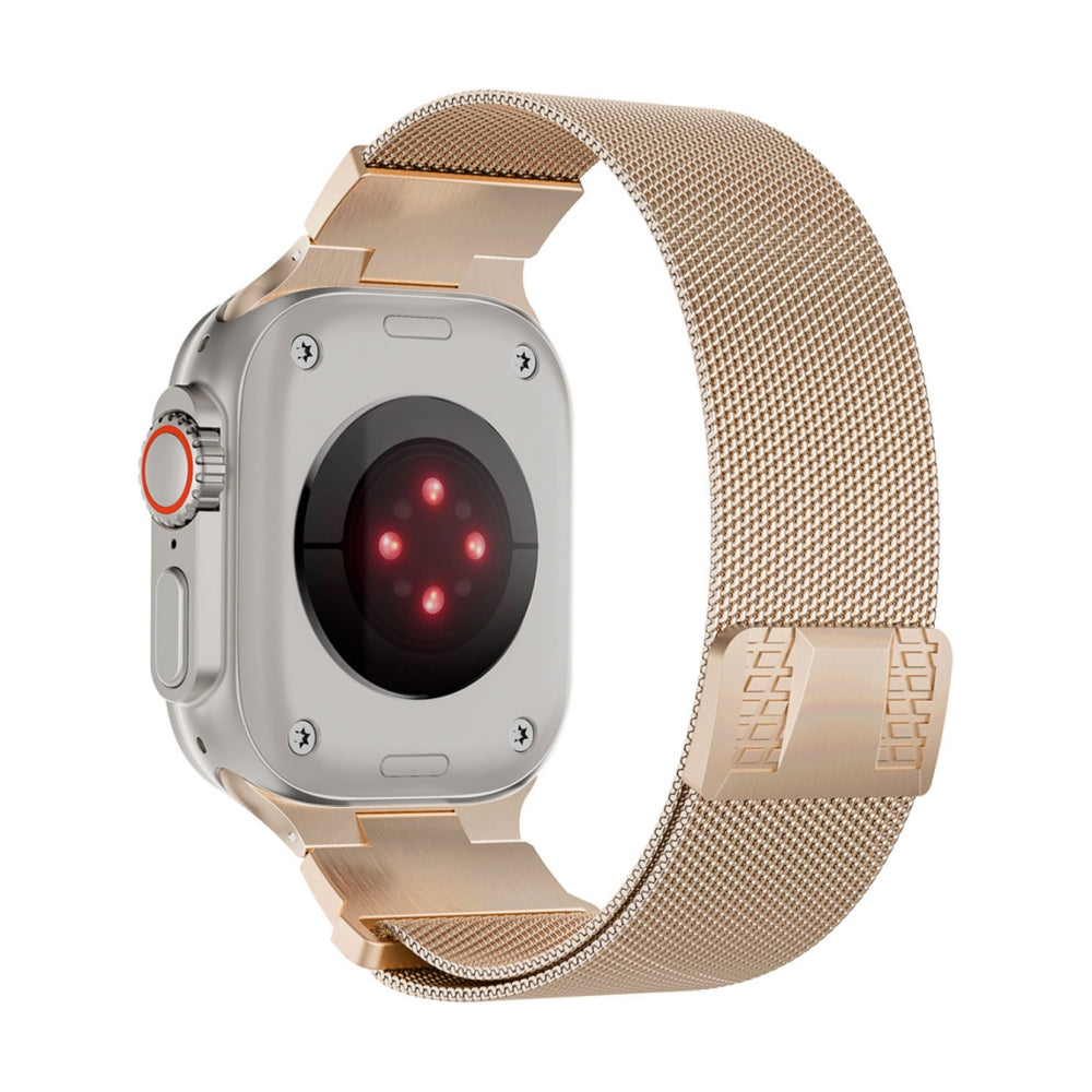 Luxuriöses Mecha Milan magnetisches Metallarmband für Apple Watch