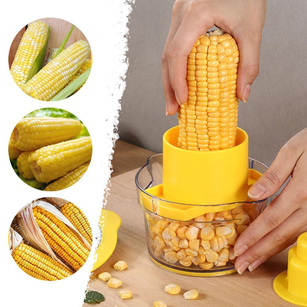 Cob Corn Stripper Med Inbyggd Måttkopp Och Rivjärn