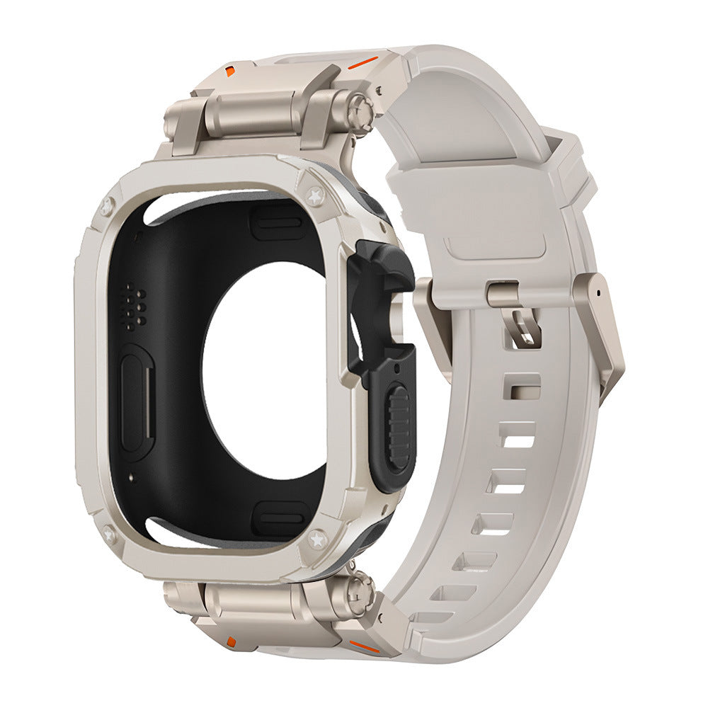 מגן 2-in-1 של Explorer Tactical עם רצועת גומי פלואורו + TPU + PC עבור Apple Watch