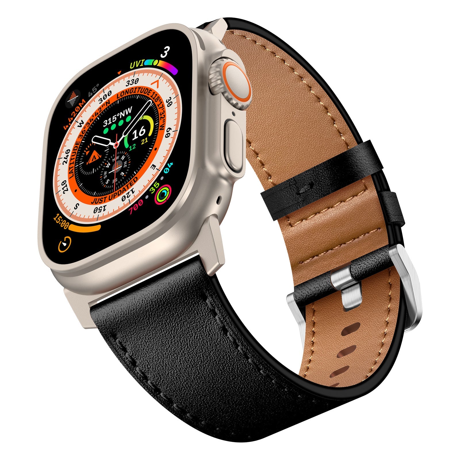 Wildernis Leren Band Voor Apple Watch