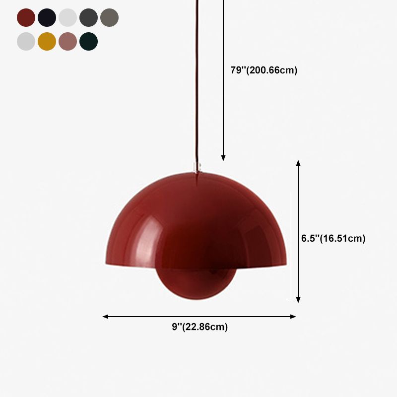 Lampe à suspension moderne et créative à 1 lumière en fer forgé au design géométrique