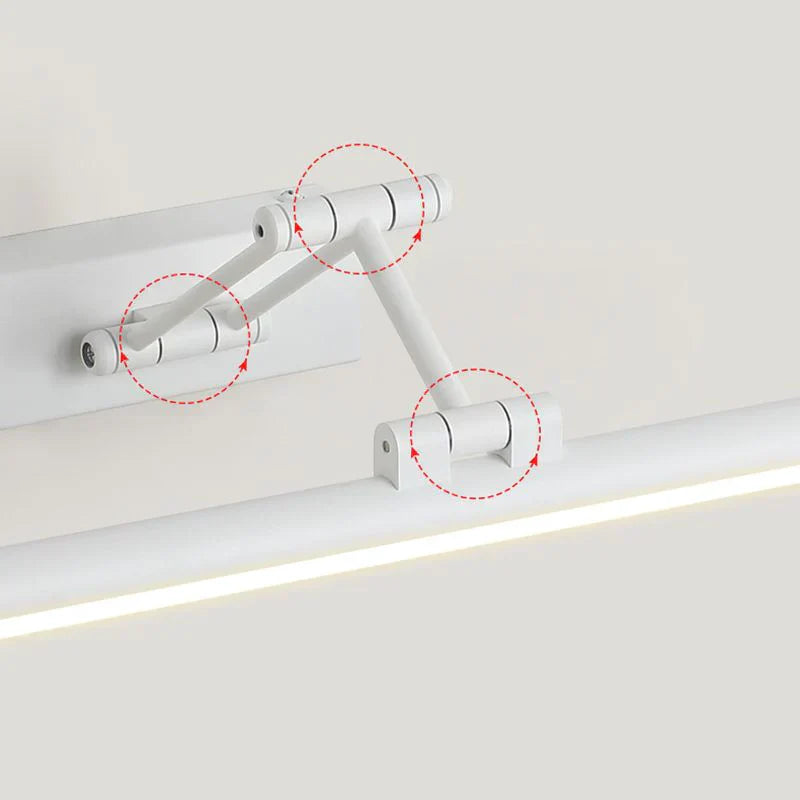 Edge Minimalistische LED-Wandleuchte, Schwarz/Weiß, für den Innenbereich, Badezimmer, Metall