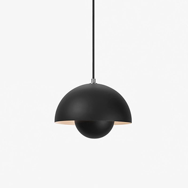 Lampe à suspension moderne et créative à 1 lumière en fer forgé au design géométrique