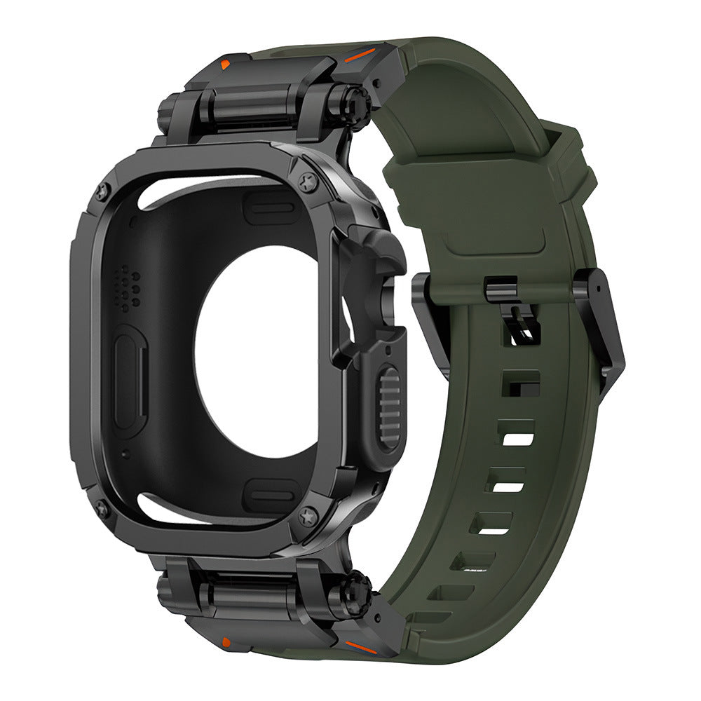 מגן 2-in-1 של Explorer Tactical עם רצועת גומי פלואורו + TPU + PC עבור Apple Watch