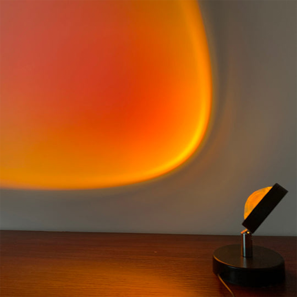 GlowBright - Lampe de table rétro au coucher du soleil