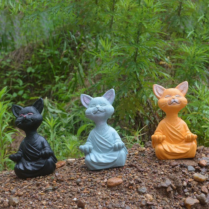 Happy Buddha Cat Decor