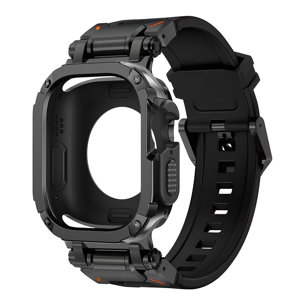 מגן 2-in-1 של Explorer Tactical עם רצועת גומי פלואורו + TPU + PC עבור Apple Watch