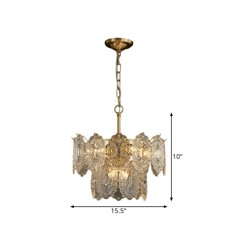 Candelabro de Paneles de Cristal Embossed 5/7 Cabezas