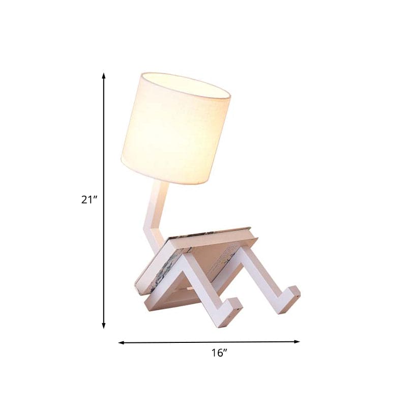 NordicLight - Lampada da tavolo scandinava con ripiano integrato