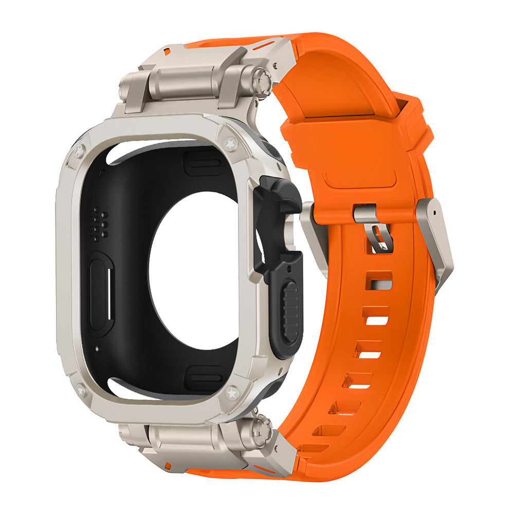 מגן 2-in-1 של Explorer Tactical עם רצועת גומי פלואורו + TPU + PC עבור Apple Watch