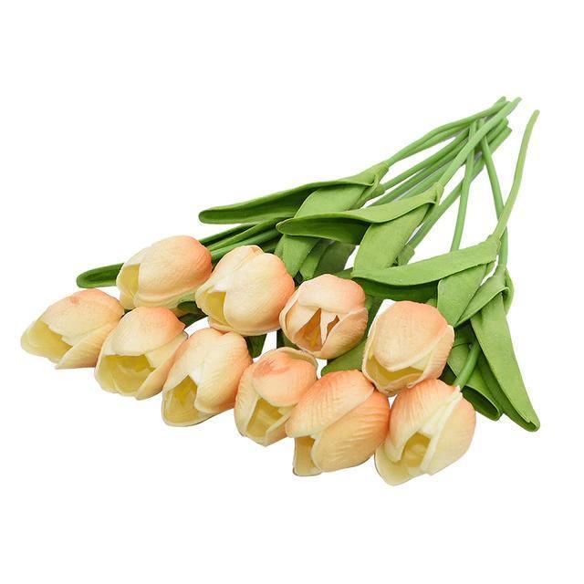 10-Piece Faux Tulips Artificial Flowers