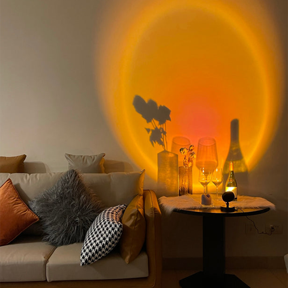 GlowBright - Retro Sunset Table Lamp