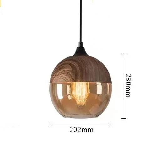 Jevaglo™ | Luxe hanglamp van glas en hout