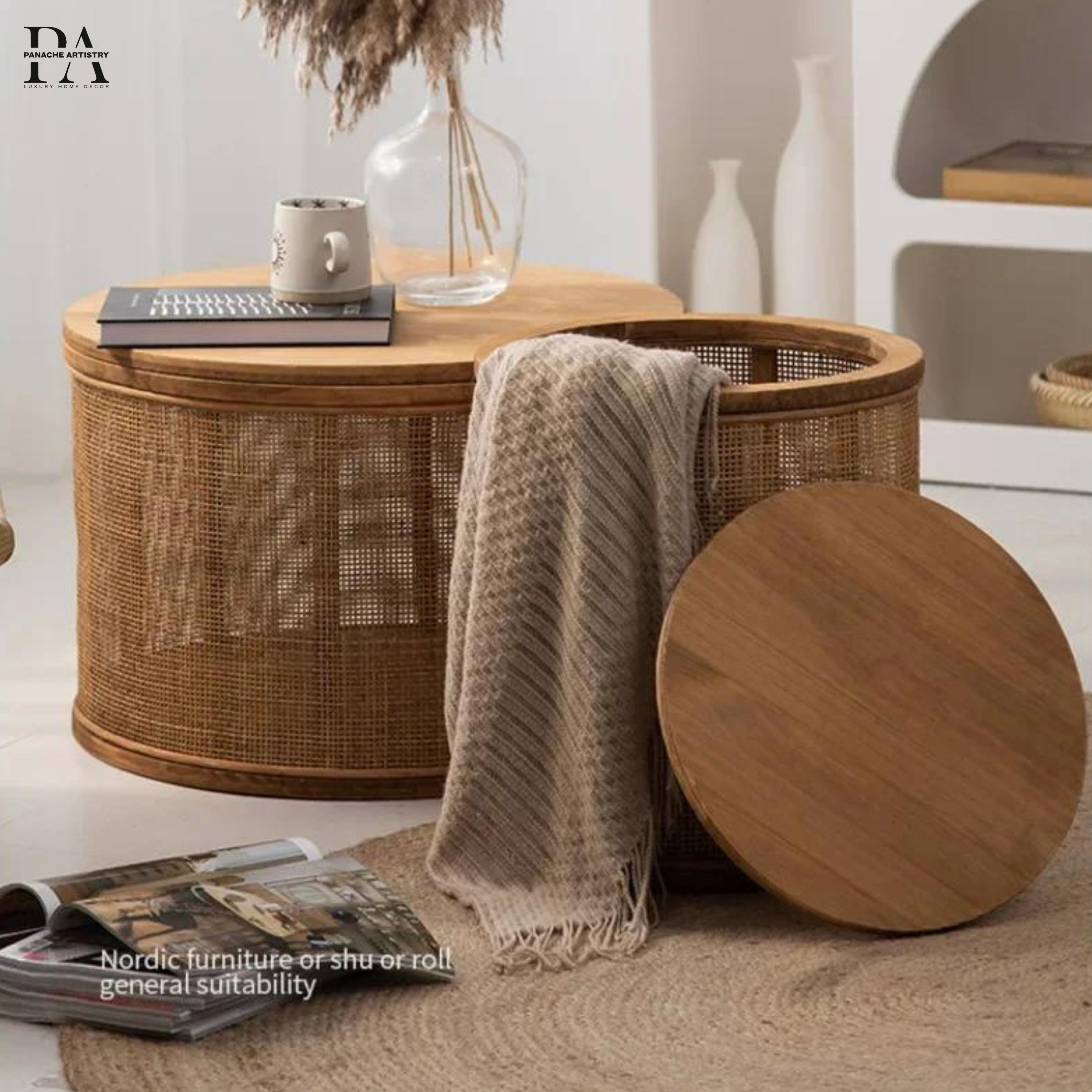 The Wicker Muse Rattan Coffee Table