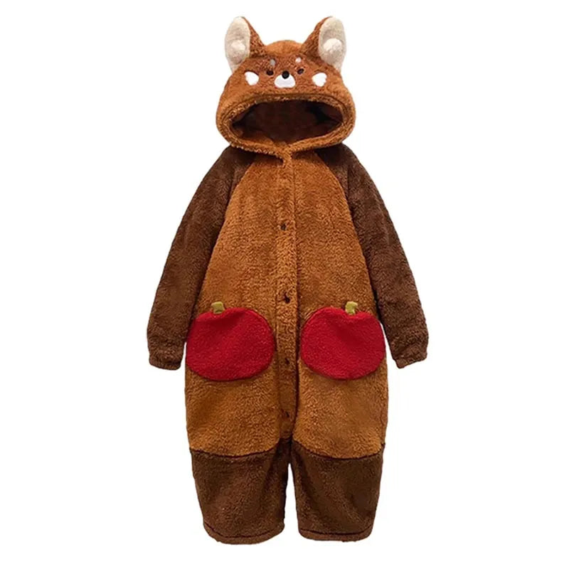 Kawaii tegneserie Red Panda Pyjamassett