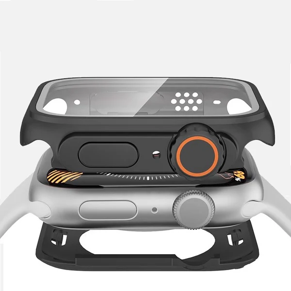 Housse de protection 360° tout compris + film trempé pour Apple Watch S1-10