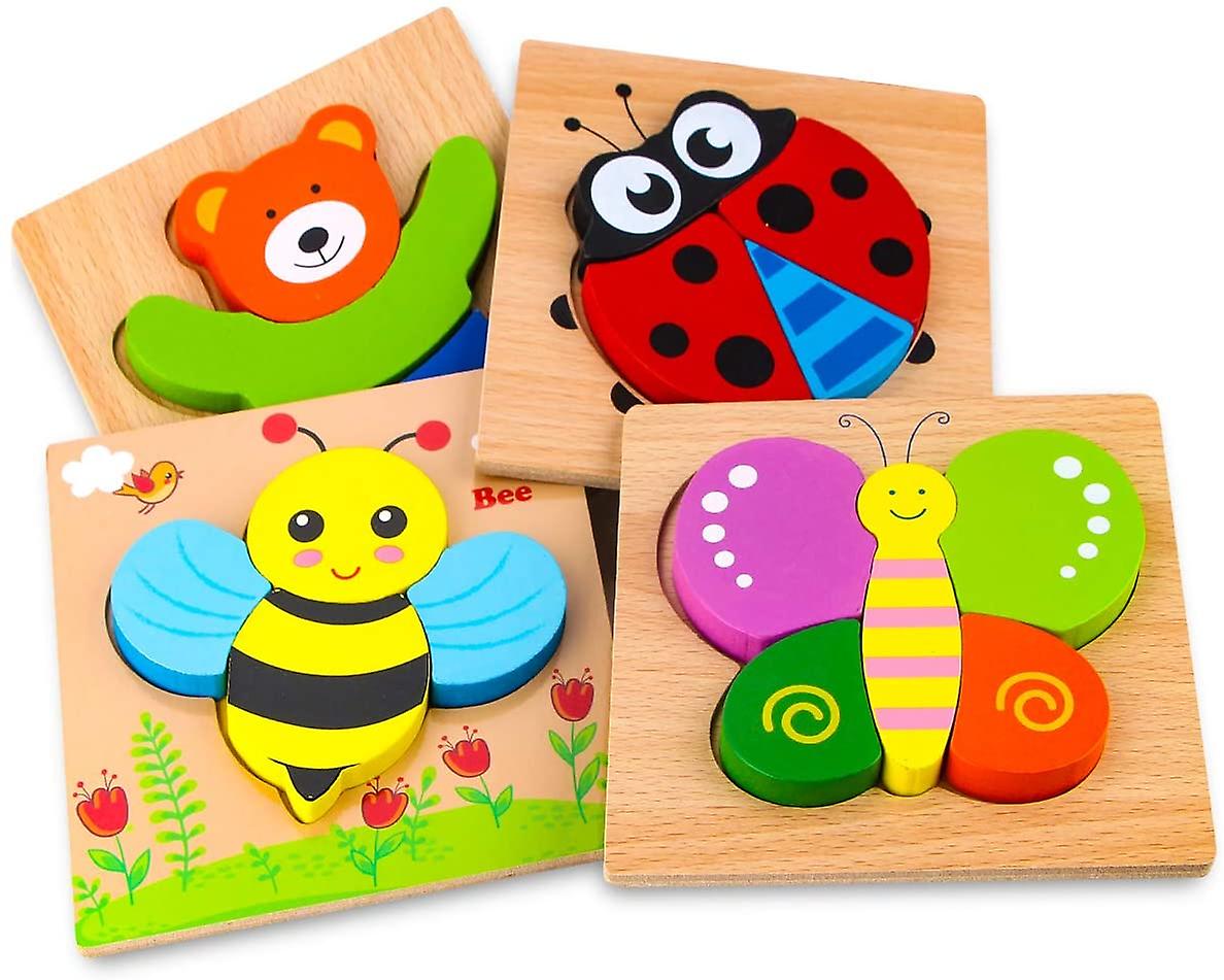 Woods™ - Migliori capacità motorie - Puzzle Montessori con animali