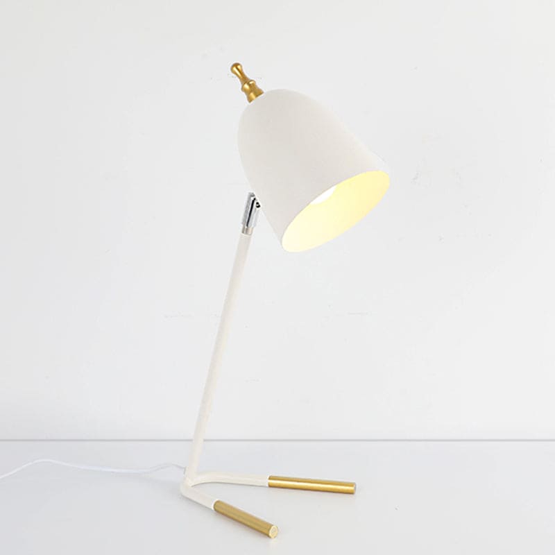 GlowJulia - Lampe de table en métal avec abat-jour en forme de dôme et base en V