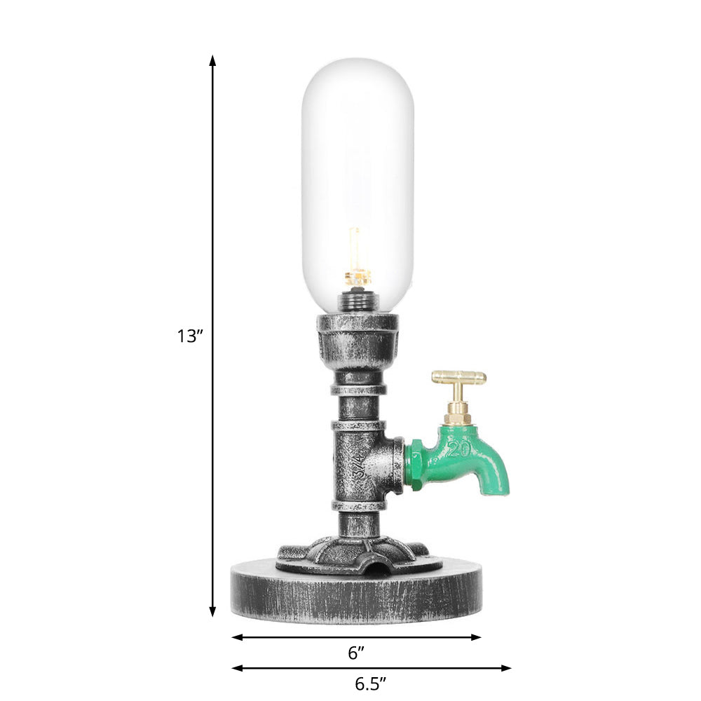 GlowSophie - Urn Tischlampe in Rot und Braun