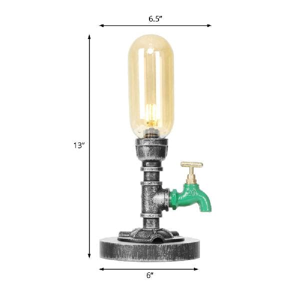 GlowSophie - Urn Tischlampe in Rot und Braun