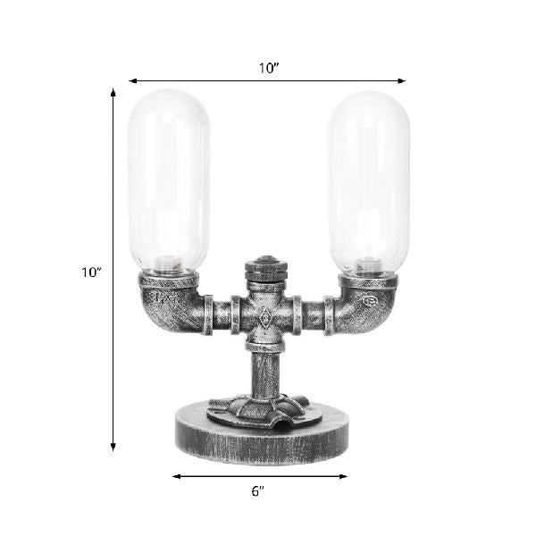 GlowSophie - Urn Tischlampe in Rot und Braun