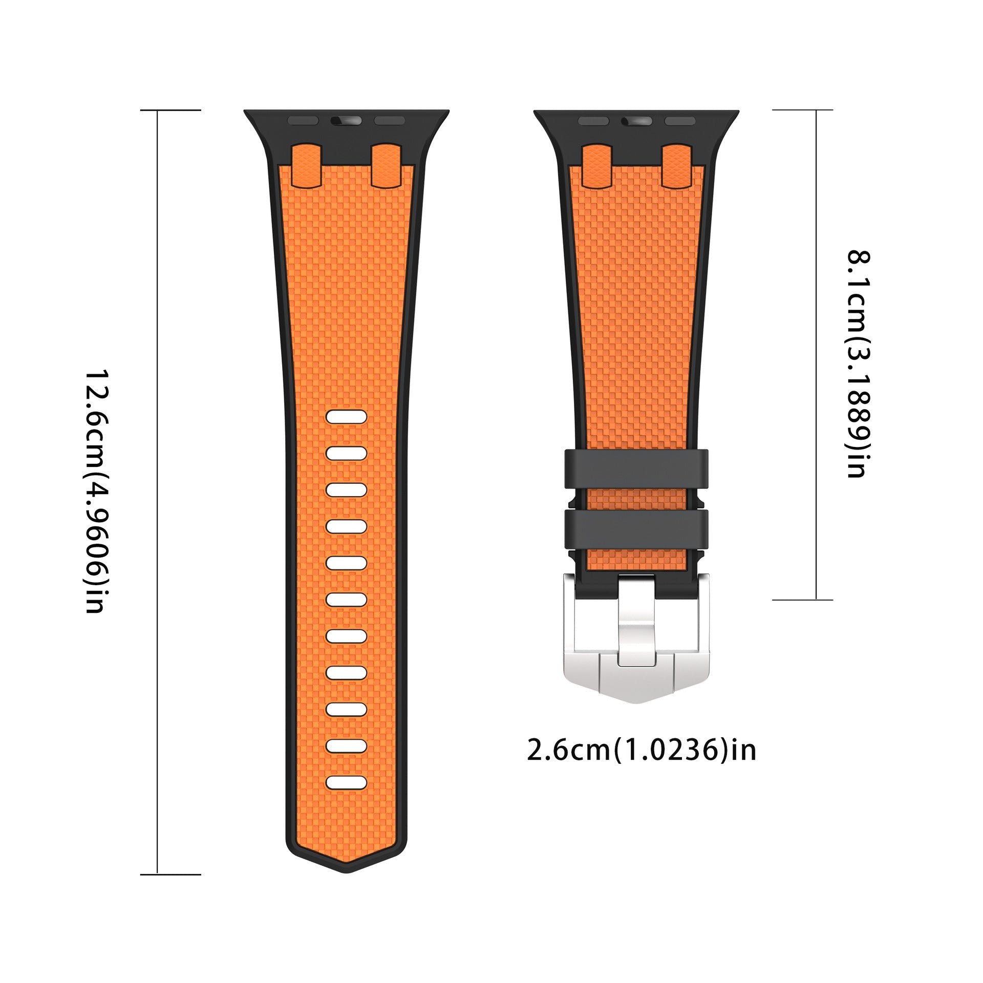 AP Dual Color matchende silikonbånd for Apple Watch