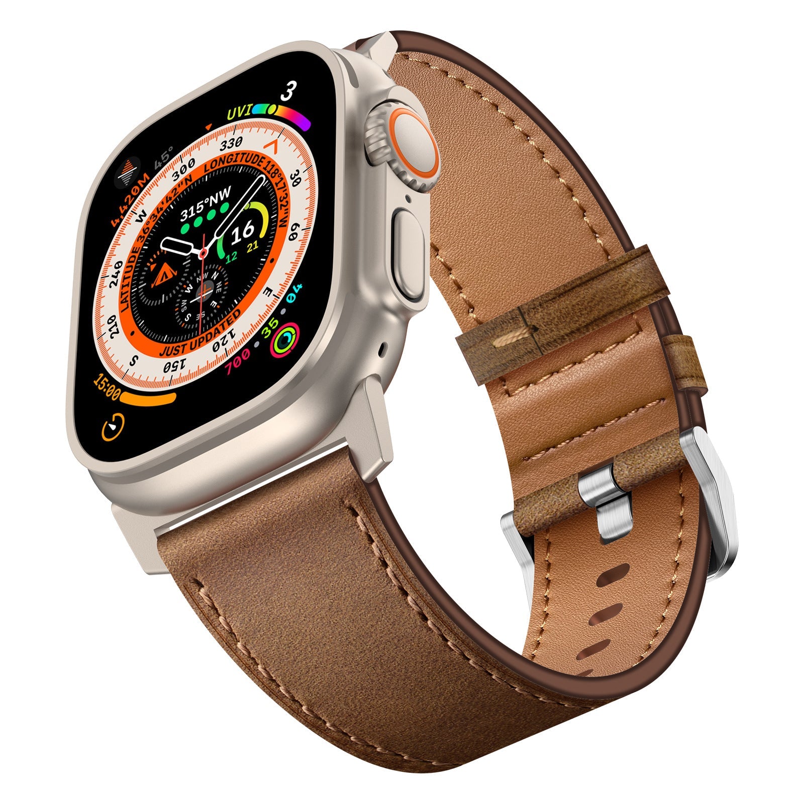 Wildernis Leren Band Voor Apple Watch