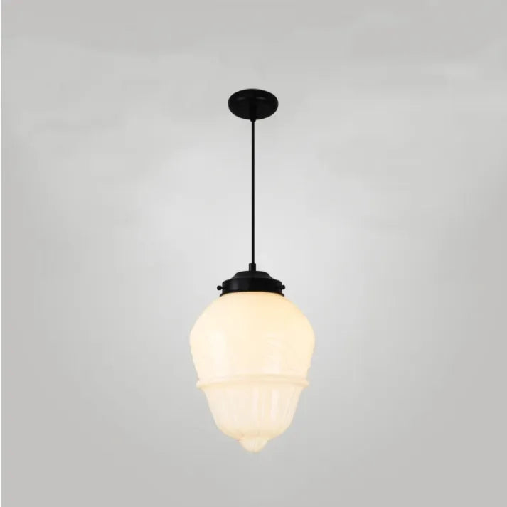 VintageGlow – Lampe à Suspension Géométrique en Verre Mat