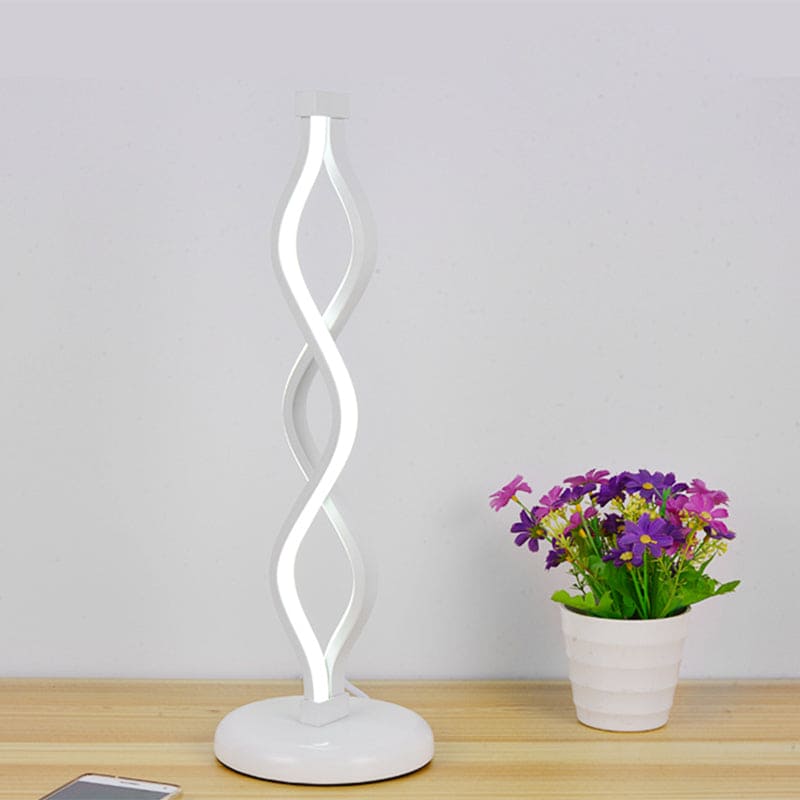 LightElegance - Lampe de table LED spirale blanche