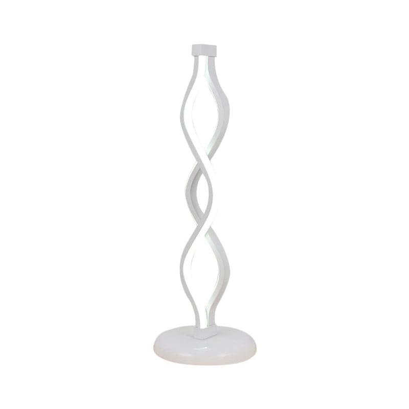 LightElegance - Lámpara de mesa LED espiral blanca