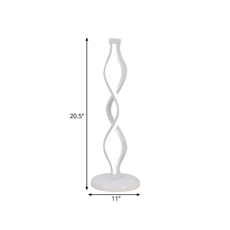 LightElegance - Hvit Spiral LED-bordlampe