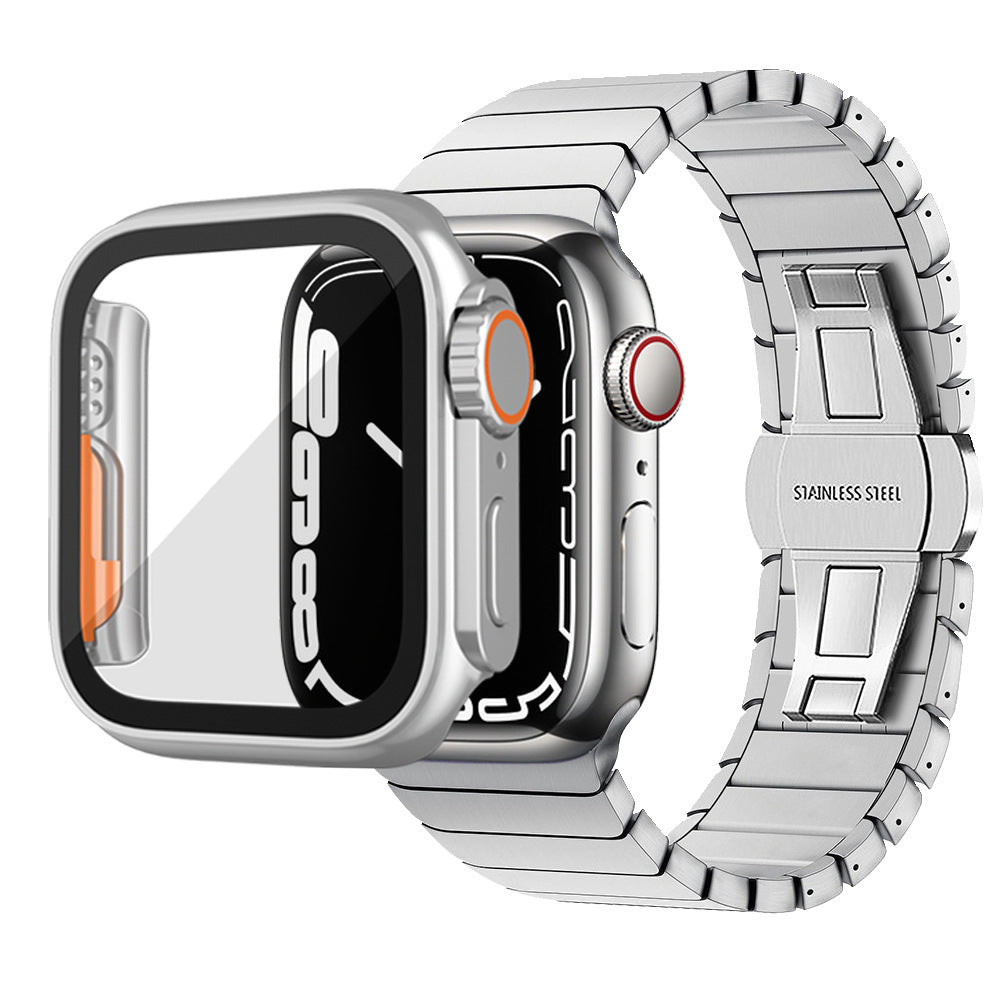 Ultra-thin & Waterproof Apple Watch Case with Tempered Glass Film