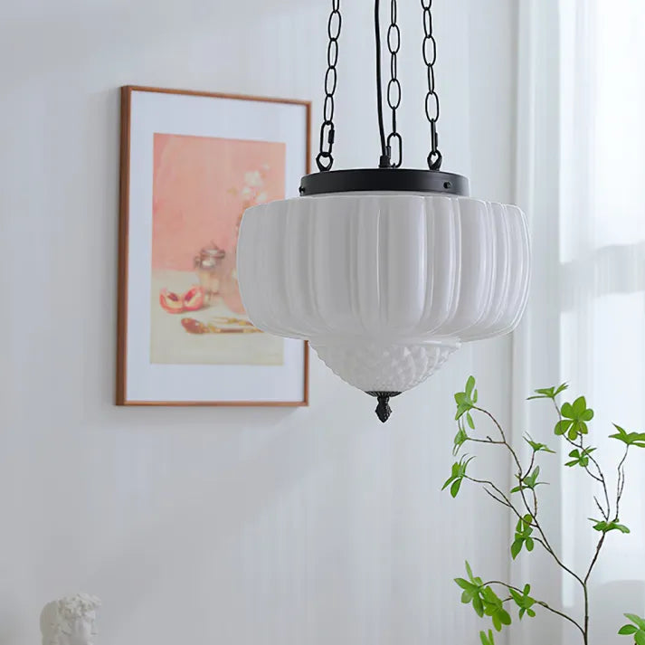 Lampe à suspension minimaliste blanche moderne