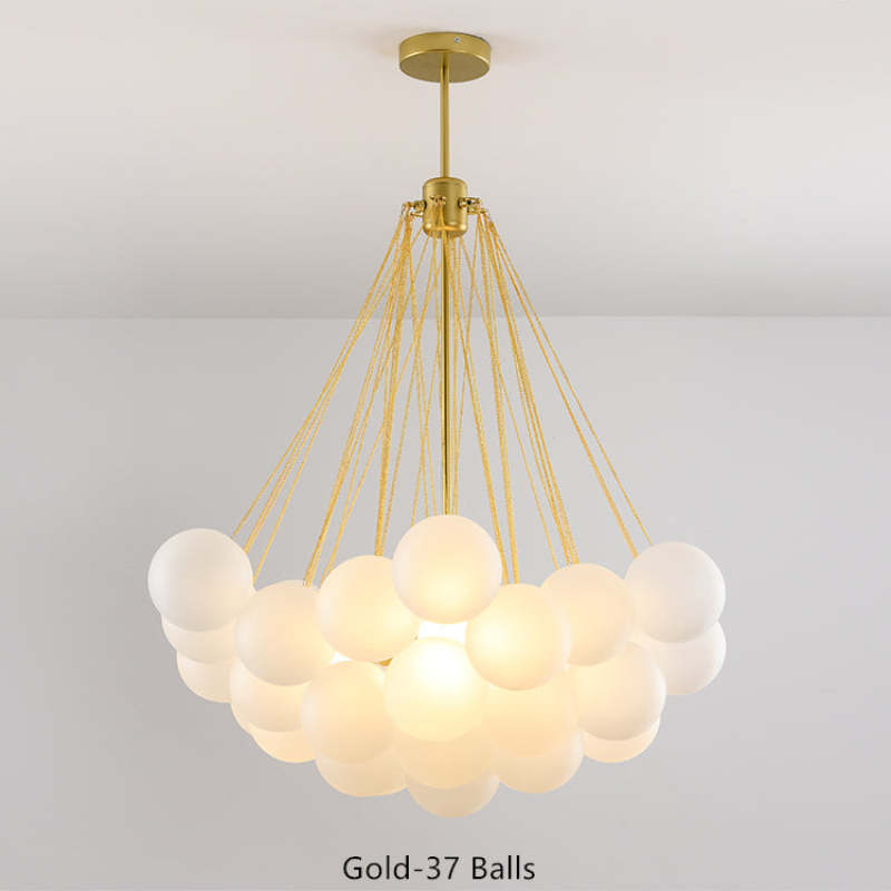 Glamora - Lampada a sospensione di design in metallo e vetro