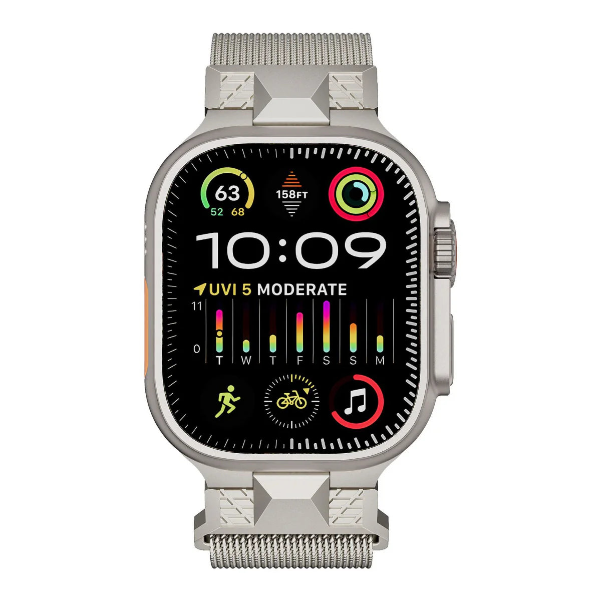 Luxuriöses Mecha Milan magnetisches Metallarmband für Apple Watch