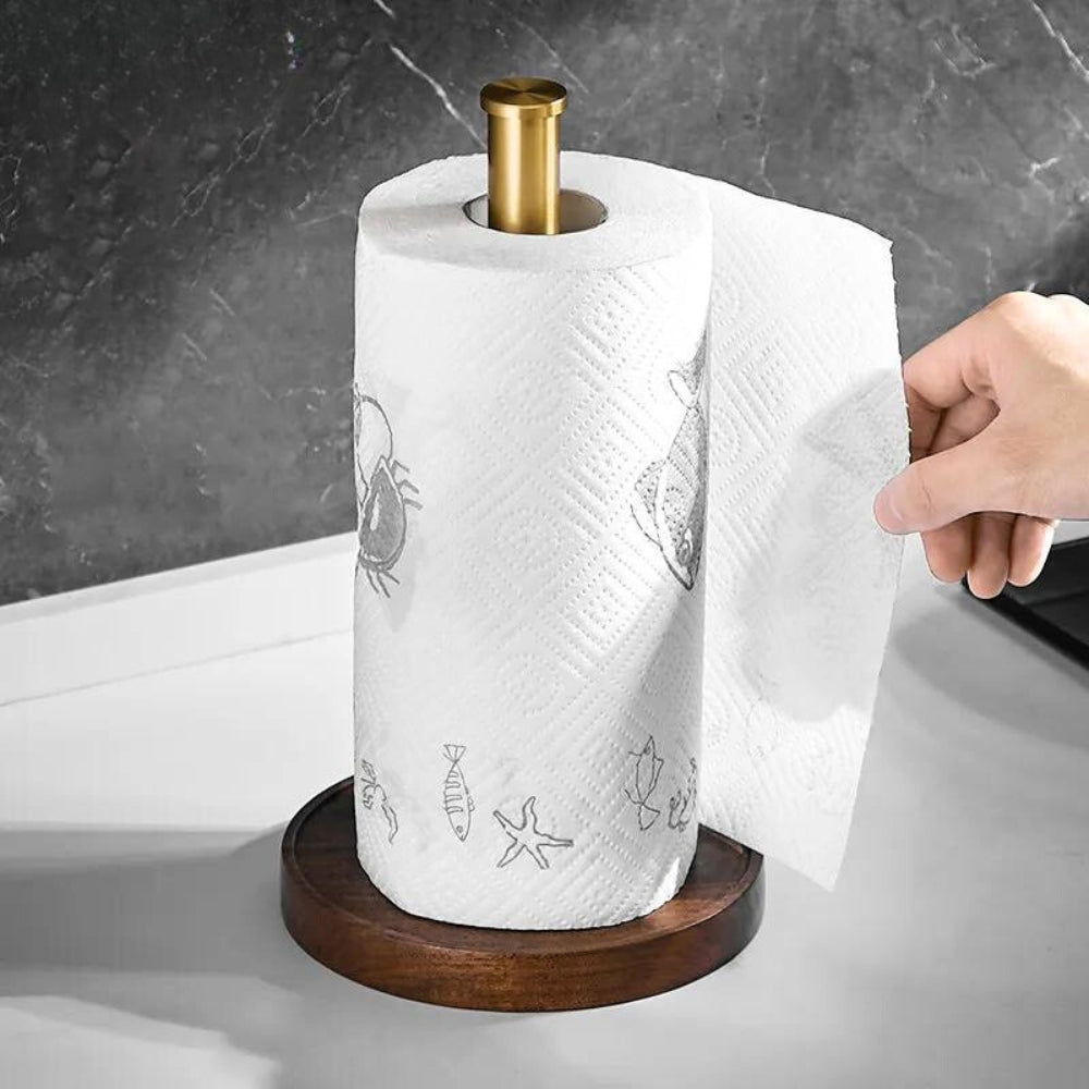 Crafted Walnut Paper Towel Holder