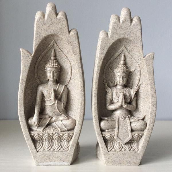 2 pezzi statuetta di Buddha