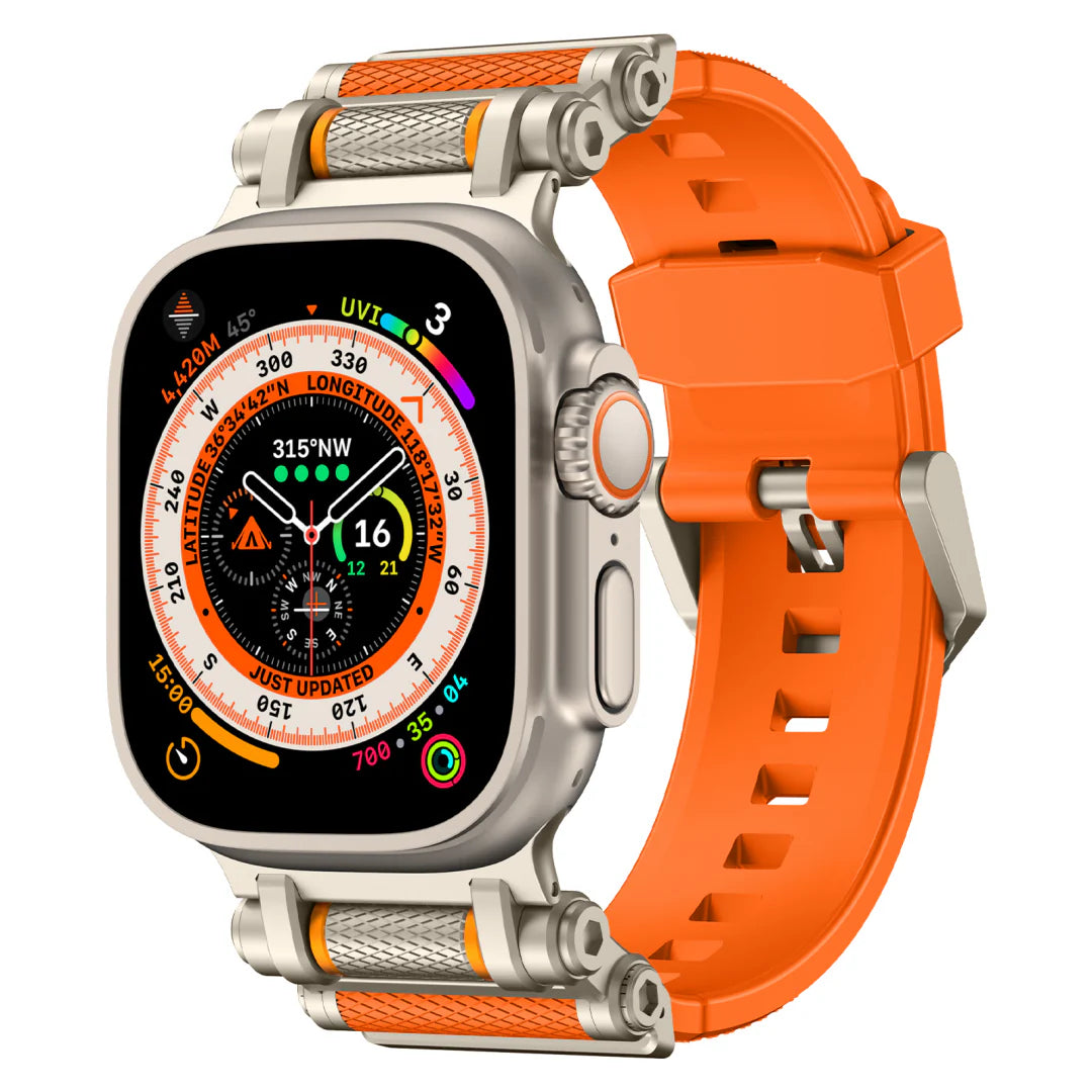 Bracelet en silicone rotatif tactique pour Apple Watch