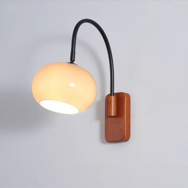 Bauhaus Persimmon Roterbar Glass Vegglampe