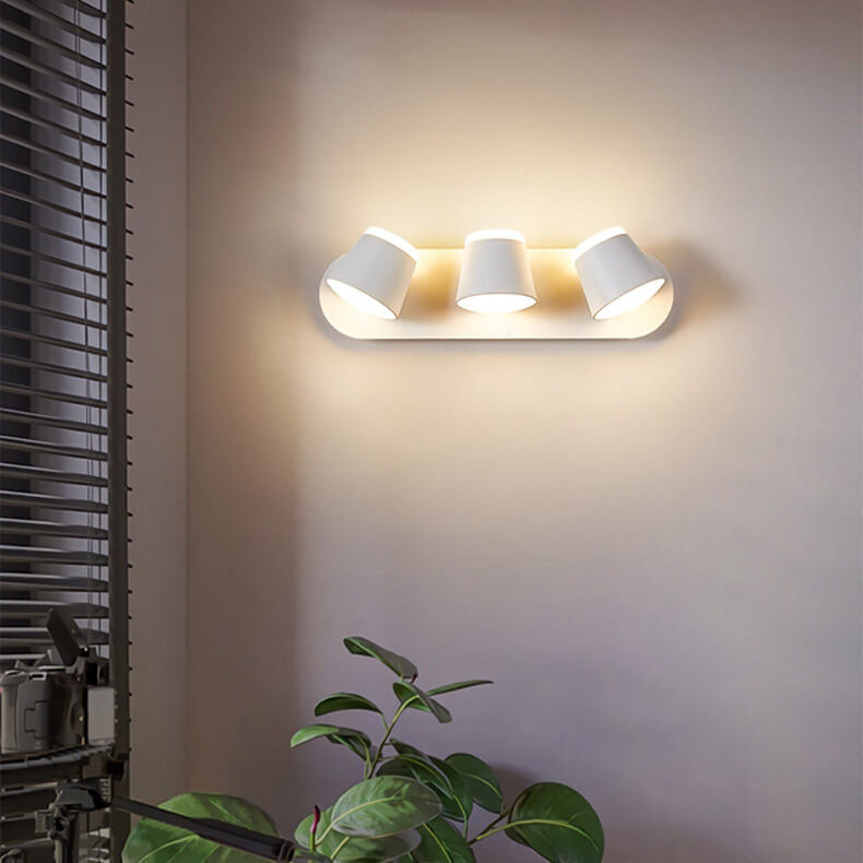 Nordic Roterable Cylinder Screen LED Vägglampa 1/2/3 Flames