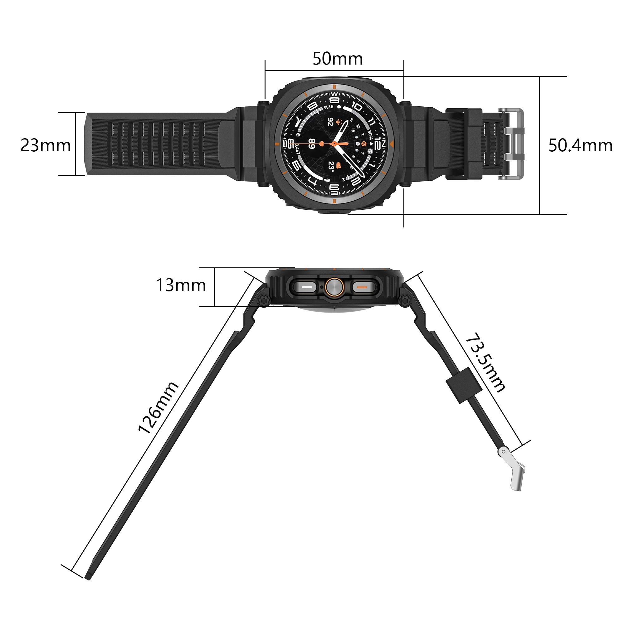 Sport TPU Strap Band + Case For Samsung Galaxy Watch Ultra 47mm