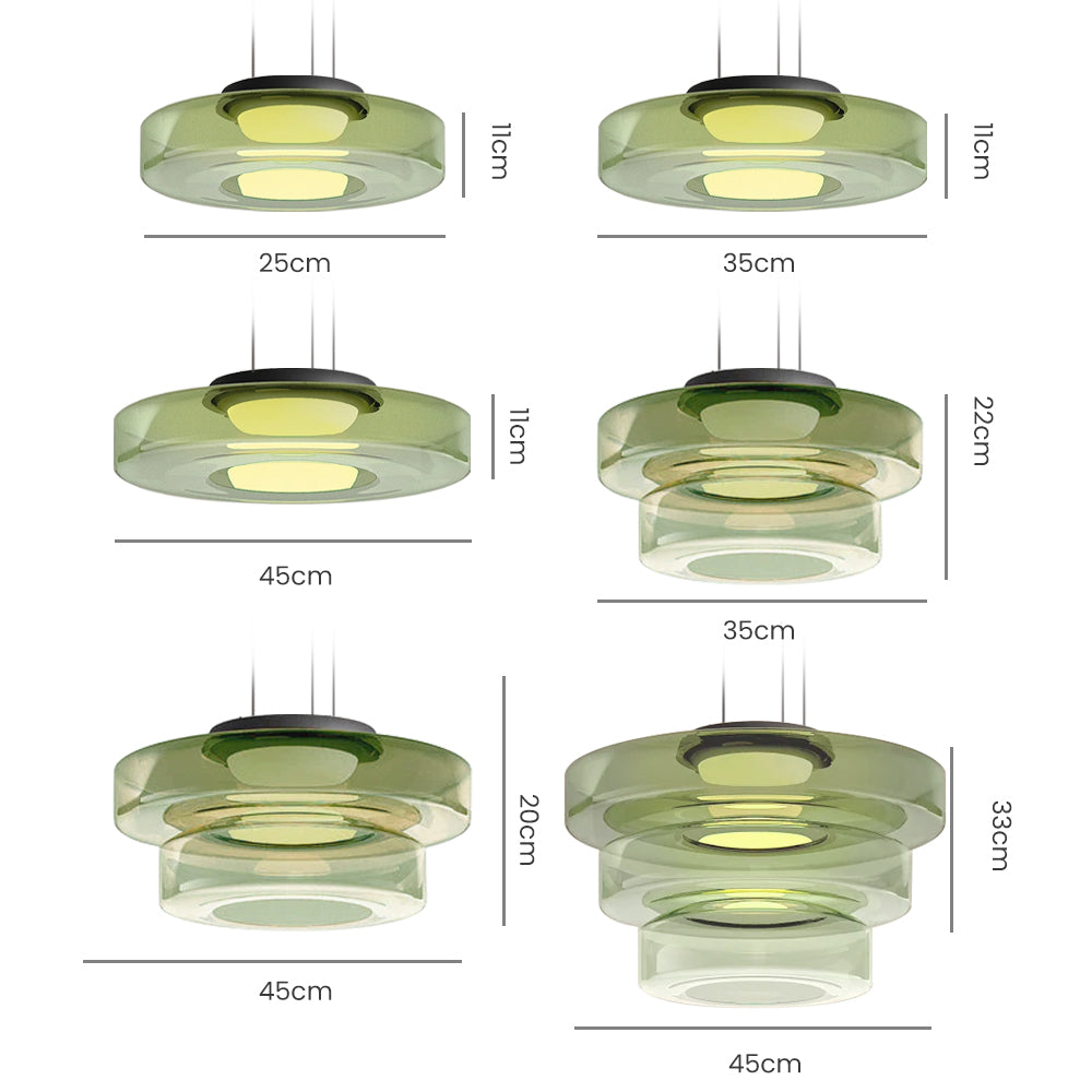 Suspensions en verre de style Bauhaus