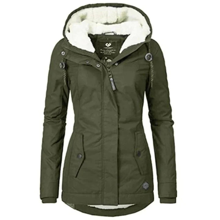 Stavanger- Abrigo/chaqueta de invierno forrado con capucha impermeable mujer