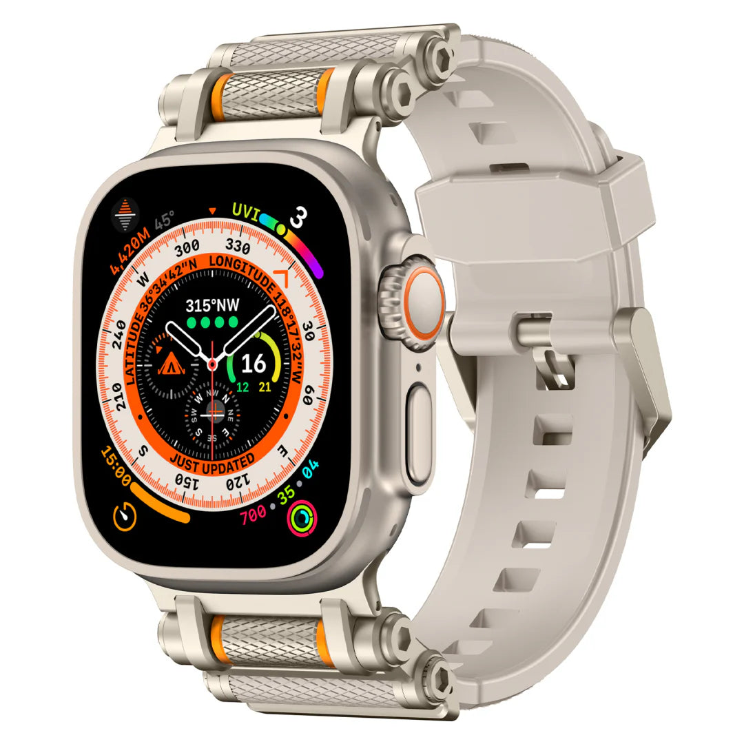 Bracelet en silicone rotatif tactique pour Apple Watch