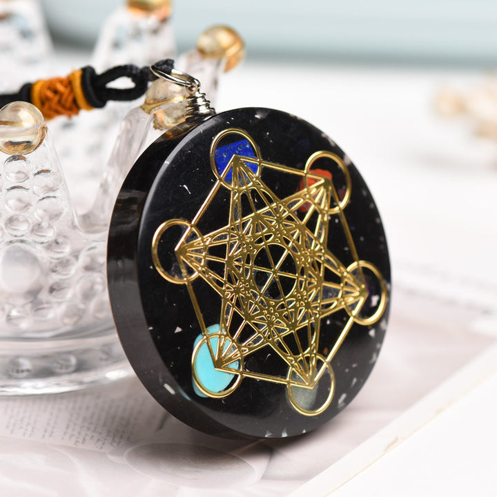 Collana di protezione in orgonite di tormalina nera