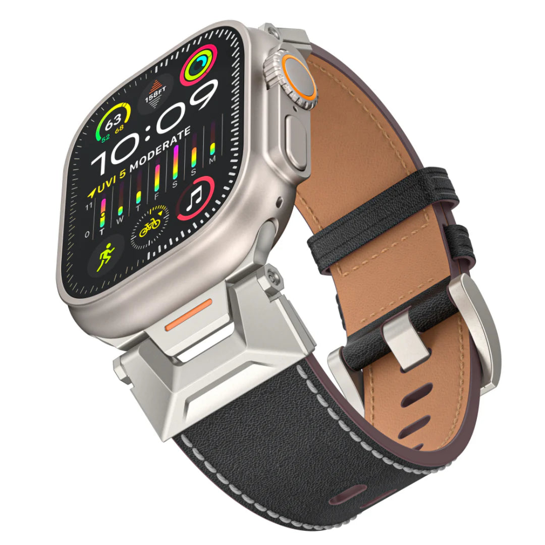 Mecha Lederarmband für Apple Watch