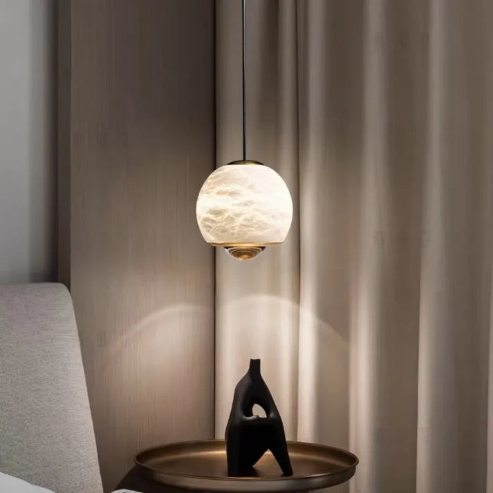 LumiereNordique - Lampe Lustre aus Marmor und Alabaster