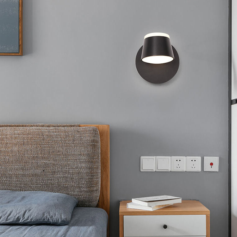 Lámpara de pared LED con pantalla cilíndrica giratoria nórdica 1/2/3 llamas