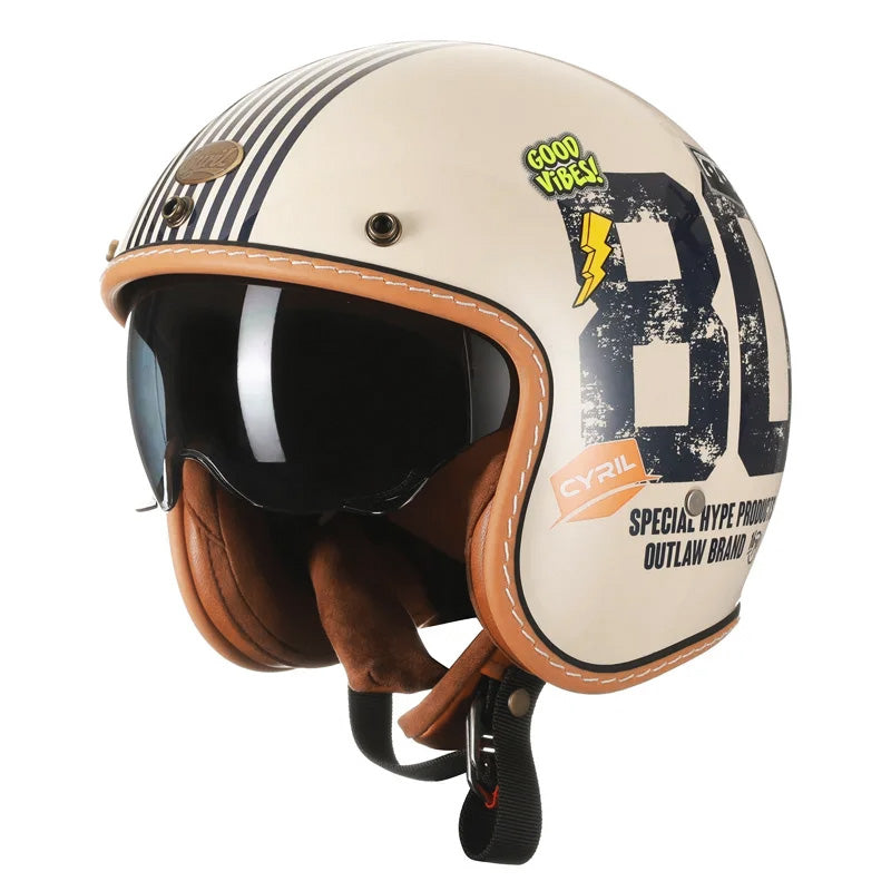 Retro JetLite Offene Gesichtsschutzhelm