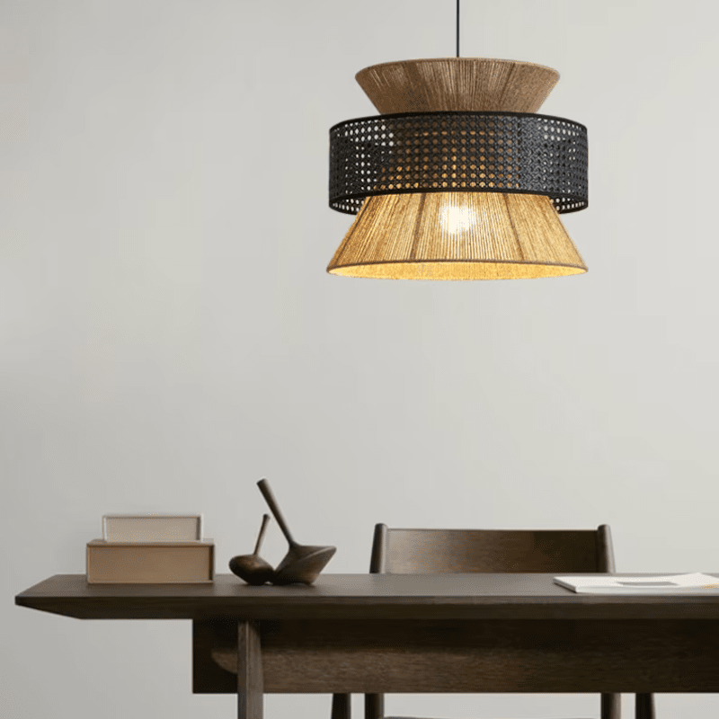 Lustre en corde de chanvre Vrimlo